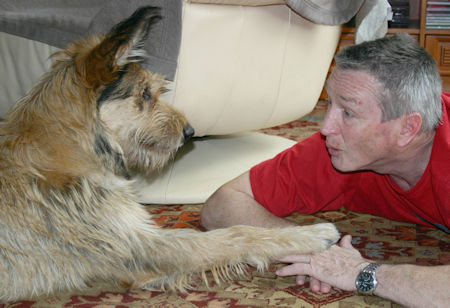 Max und Herrchen  aa